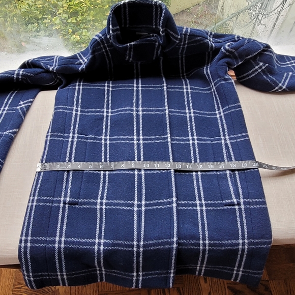 New! J. CREW Size 6 City Coat in Windowpane Antique Navy Blue White NWT - Picture 7 of 9